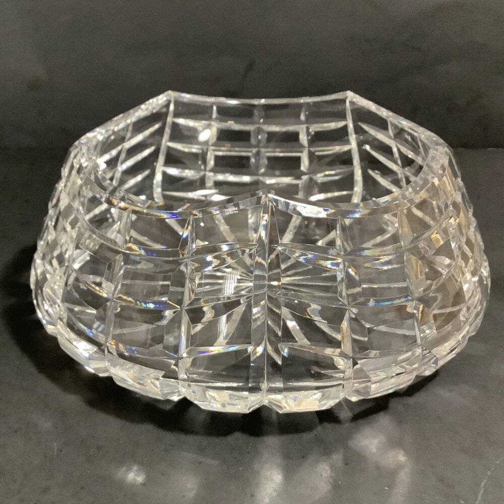 WATERFORD CRYSTAL BOWL 6-1/2" Round Cut Scalloped Rim HTF RARE EUC!!